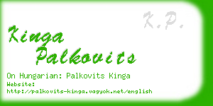 kinga palkovits business card